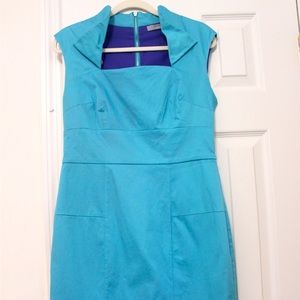 Marc New York small Turquoise A-line dress with gold zipper down the back